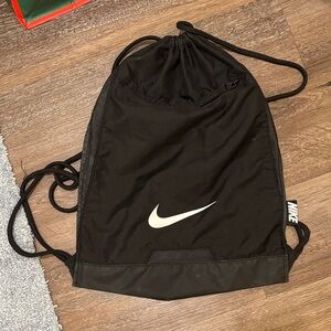 Nike Black and White Drawstring Backpack